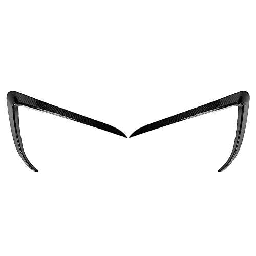 Cndoci37 Front Bumper Fog Light Eyebrow Cover Trim for Tesla Model X 2015-2020, Carbon Fiber Stytle