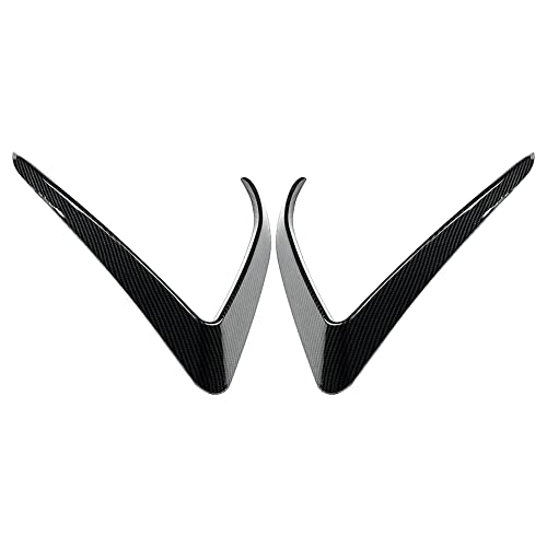 Cndoci37 Front Bumper Fog Light Eyebrow Cover Trim for Tesla Model X 2015-2020, Carbon Fiber Stytle