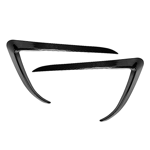 Cndoci37 Front Bumper Fog Light Eyebrow Cover Trim for Tesla Model X 2015-2020, Carbon Fiber Stytle