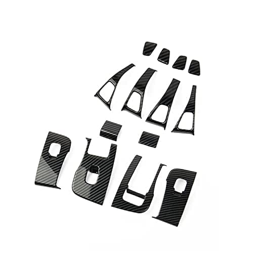 Carbon Fiber-ISH Interior Door Window Switch Panel Cover Trim KIT FITS Tesla Model 3 2017-2023/Model Y 2020-2023---$27.99