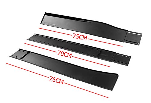 HK5 9pcs Combo Front Bumper Body Kit Lip + Side Skirt Extensions Diffuser Compatible with 2016-2020 Tesla Model S 2017 2018 2019 (Painted Carbon)