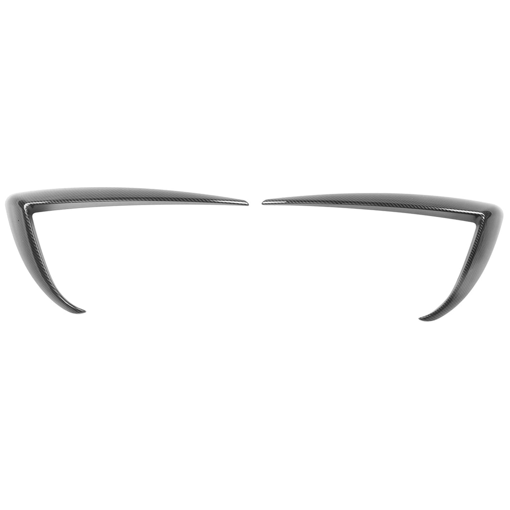 FREEMOTOR802 Compatible with 2020-2024 Tesla Model Y Fog Light Trims, Carbon Fiber Print IKON Style ABS Plastic Driver Passenger Side Fog Lamp Decoration Accessories Eyebrows Cover 2PC