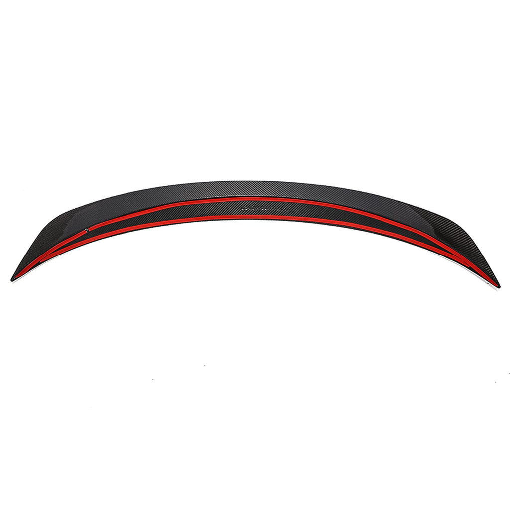 FREEMOTOR802 Rear Trunk Spoiler Fits 2020-2025 Tesla Model Y, IKON Style Real Carbon Fiber Racing Deck Lid Spoiler Rear Trunk Tail Lip Wing Styling Trim