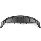 IKON MOTORSPORTS, Rear Diffuser Compatible with 2020-2024 Tesla Model Y, Matte Black IKON Style PP Rear Bumper Lip Shark Fin Splitter Replacement 3PC, 2021