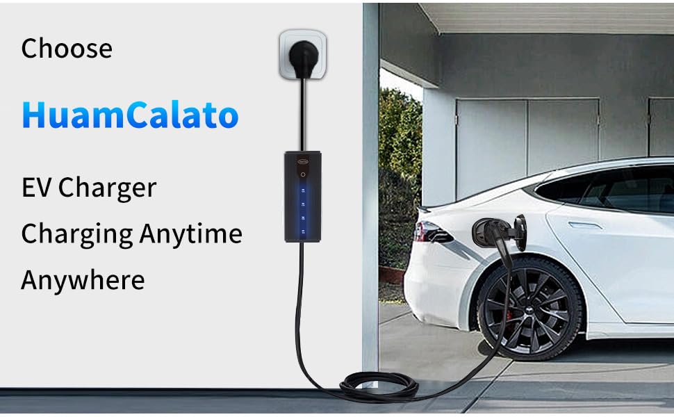 Level 1 16-Amp Portable EV Charger for Tesla Model 3/Y/S/X, NACS Plug, Home or Travel Charging Solution
