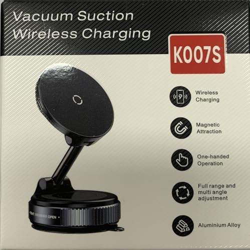 ALAFLY 15W for MagSafe Car Mount Charger, Magnetic Wireless Car Phone Holder for iPhone 17 16 15 14 13 12 Pro Max, 360° Adjustable iPhone Charger for Car with USB C Car Charger Adapter