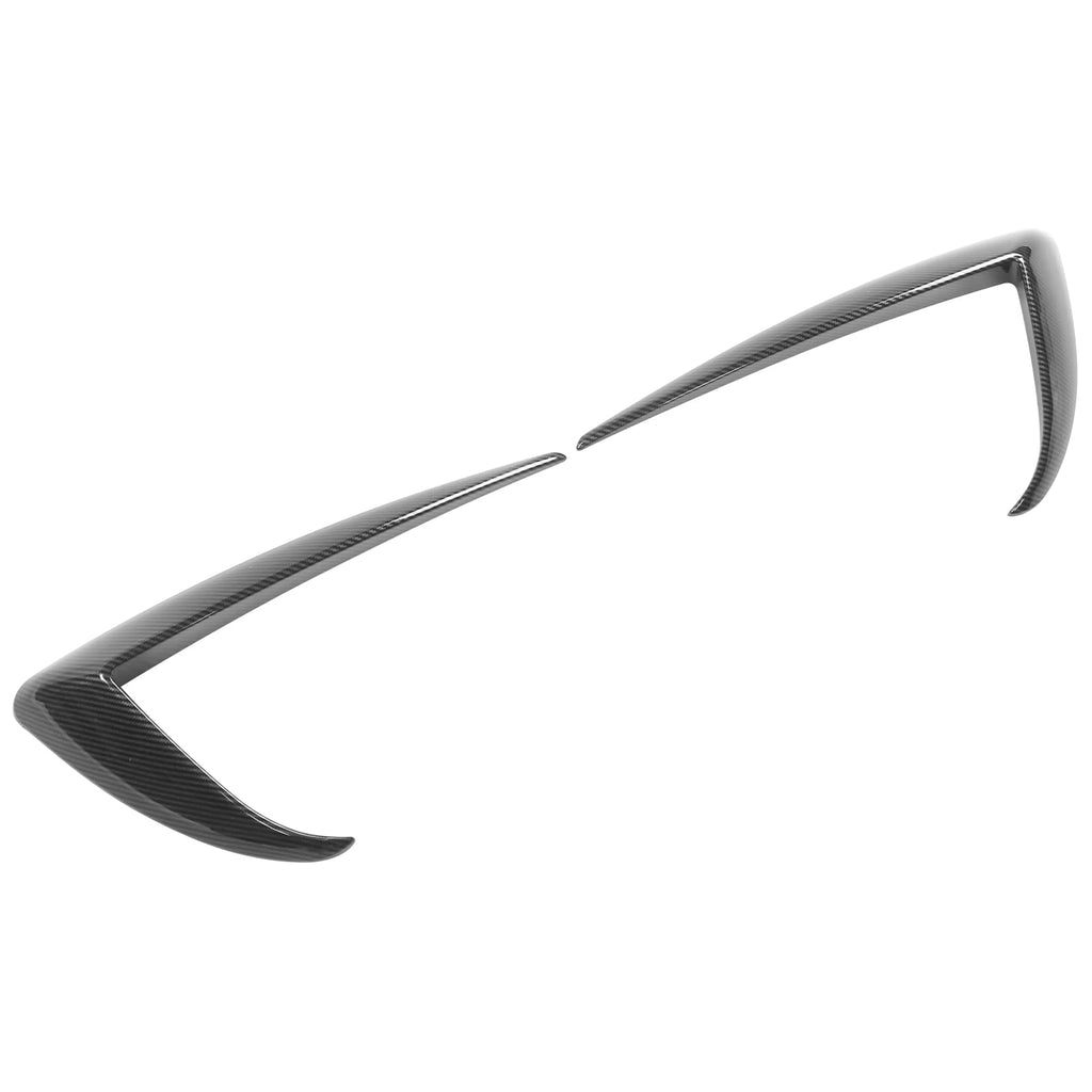 FREEMOTOR802 Compatible with 2020-2024 Tesla Model Y Fog Light Trims, Carbon Fiber Print IKON Style ABS Plastic Driver Passenger Side Fog Lamp Decoration Accessories Eyebrows Cover 2PC