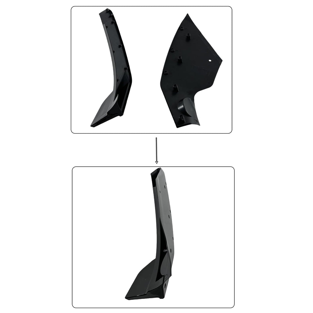 5 Pieces Front Lip for Tesla Model 3 Highland 2024-2025 Add-0n Front Bumper Splitter Spoiler ABS Plastic No Drill (Glossy Black)