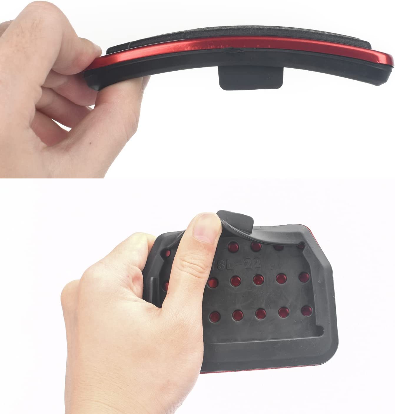 QIRUIMY Foot Pedal Pads Set for Tesla Model 3 Model Y, Non-Slip Performance Aluminum Car Accessories Brake & Accelerator Pedal Covers for Model 3/Y (Red)