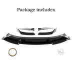 5 Pieces Front Lip for Tesla Model 3 Highland 2024-2025 Add-0n Front Bumper Splitter Spoiler ABS Plastic No Drill (Glossy Black)