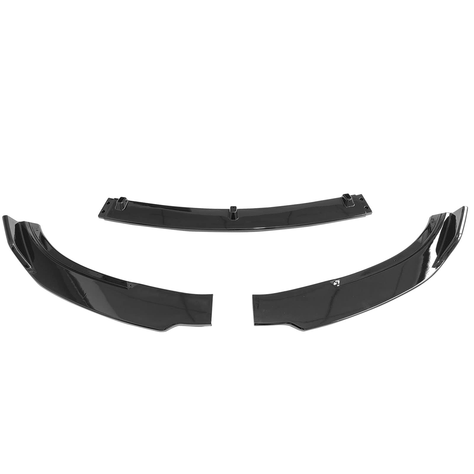FREEMOTOR802 Compatible with 2017-2023 Tesla Model 3 Sedan 4-Door Front Bumper Lip, IKON Style Gloss Black PP Front Bumper Lower Chin Spoiler Splitter