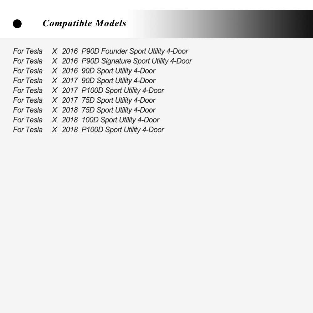 Carbon Fiber Rear Fender Vent fits for Tesla Model X 75D 90D P90D 100D P100D 2016 2017 2018 Carbon Fiber Rear Air Intake Vent Trim Apron 2pcs/Set