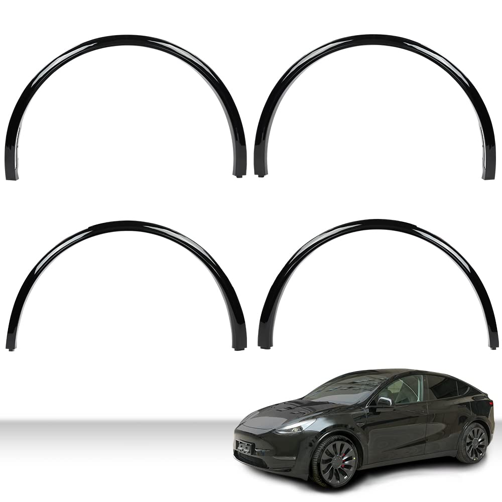 CHEDA modified Fender Flares Compatible with 2020-2024 Tesla Model Y,Wide Body widened 0.57 "in front/0.6" in rear 149416300B paint style