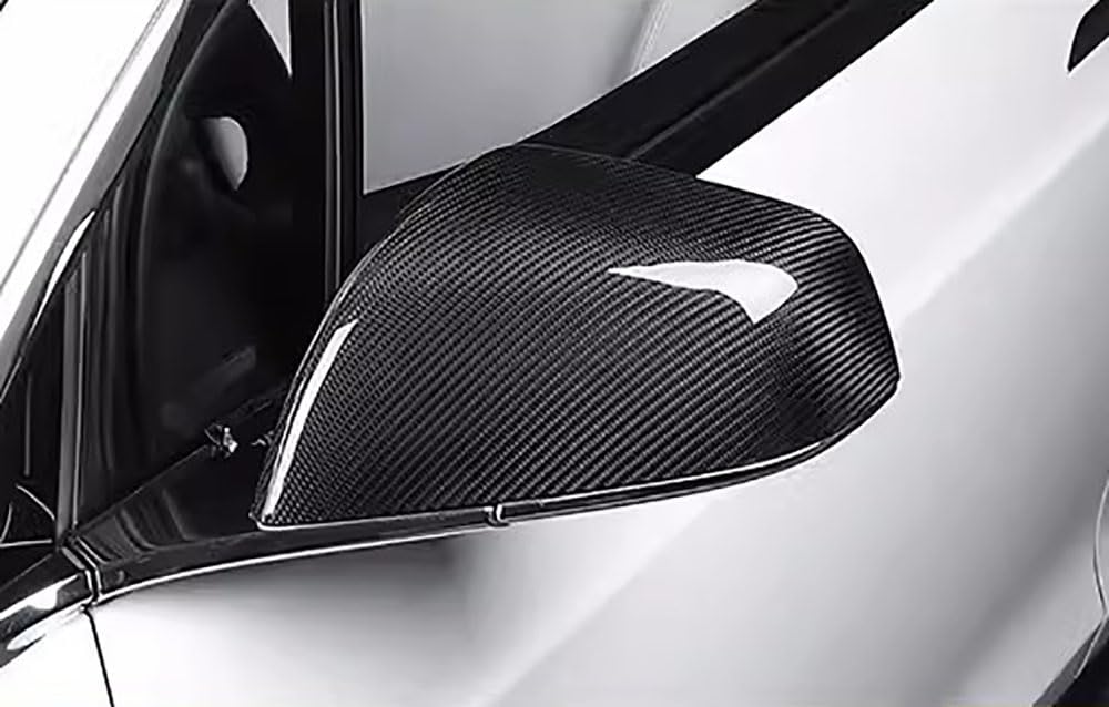 ANUNFRRE Car Accessories Fit for Tesla Model S Side Mirror Cover Real 3K240G (Carbon Fiber) Rearview Mirror Cover for Model S-2022-2024 Exterior Mirrors Cap Accessories
