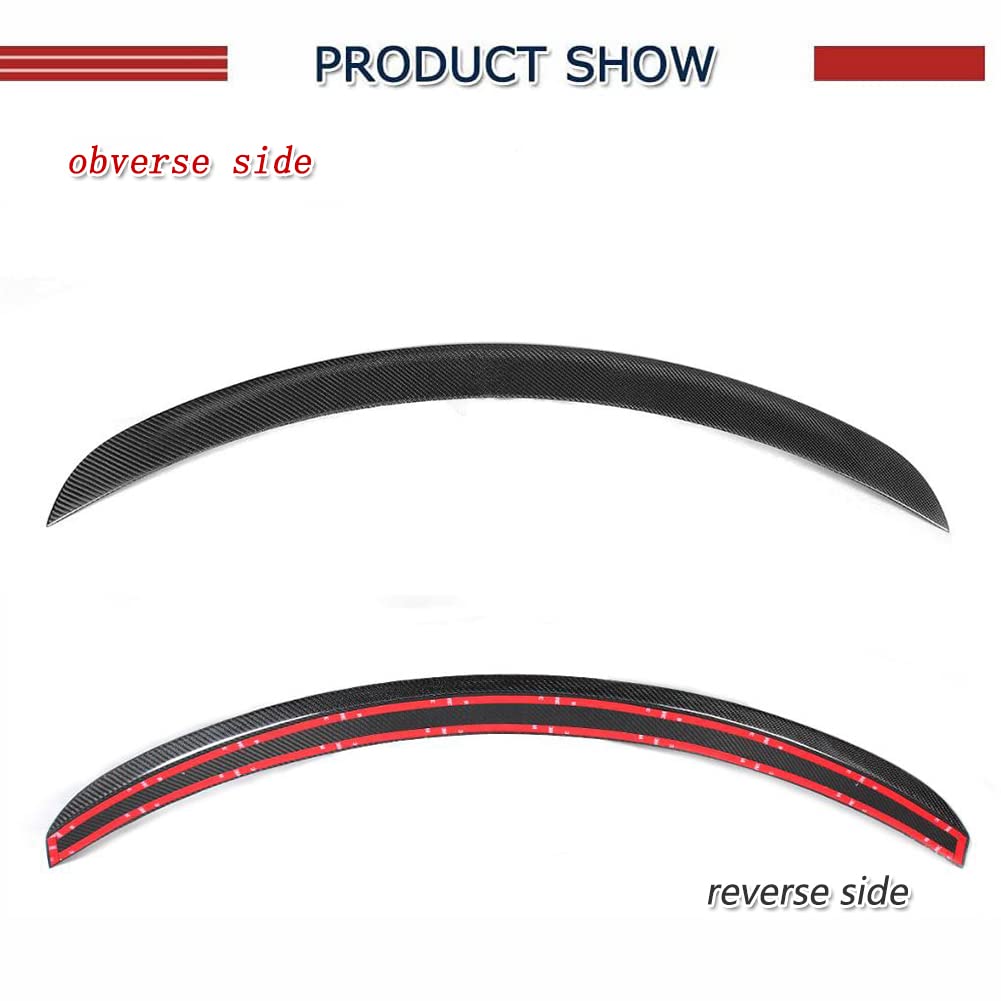 Model S Carbon Fiber Trunk Spoiler for Tesla Model S 2012-2025 P85 70D Base Sedan 4-Door Rear Spoiler Boot Lid High Kick Wing Lip Factory Outlet (Gloss Black)