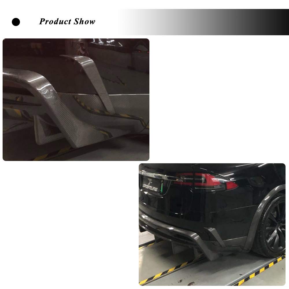 Carbon Fiber Rear Fender Vent fits for Tesla Model X 75D 90D P90D 100D P100D 2016 2017 2018 Carbon Fiber Rear Air Intake Vent Trim Apron 2pcs/Set