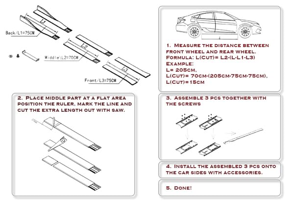 HK5 9pcs Combo Front Bumper Body Kit Lip + Side Skirt Extensions Diffuser Compatible with 2016-2020 Tesla Model S 2017 2018 2019 (Painted Carbon)