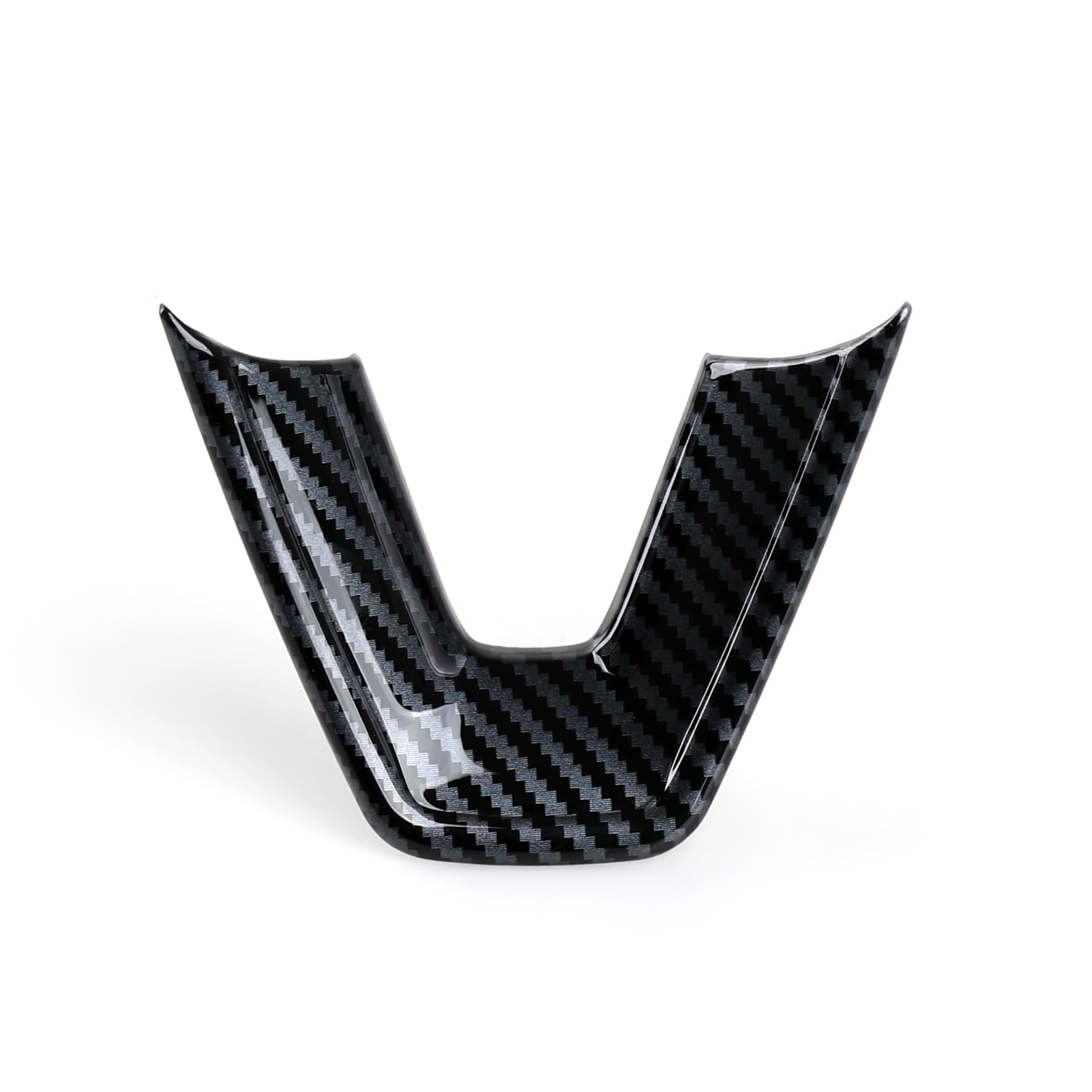 for Tesla Model 3 Highland 2024 2025 2026 Model Y Juniper 2025 2026 Accessories Interior Car Steering Wheel Trim Carbon Style ABS Decal Sticker (Style A)