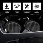 BESULEN Car Cup Holder Coaster, 2 PCS Carbon Fiber Non-Slip Embedded Coasters, Universal 2.75 Inch Cup Holder Insert Coaster Pad, Sports Racing Durable Drink Mat, Car Interior Accessories