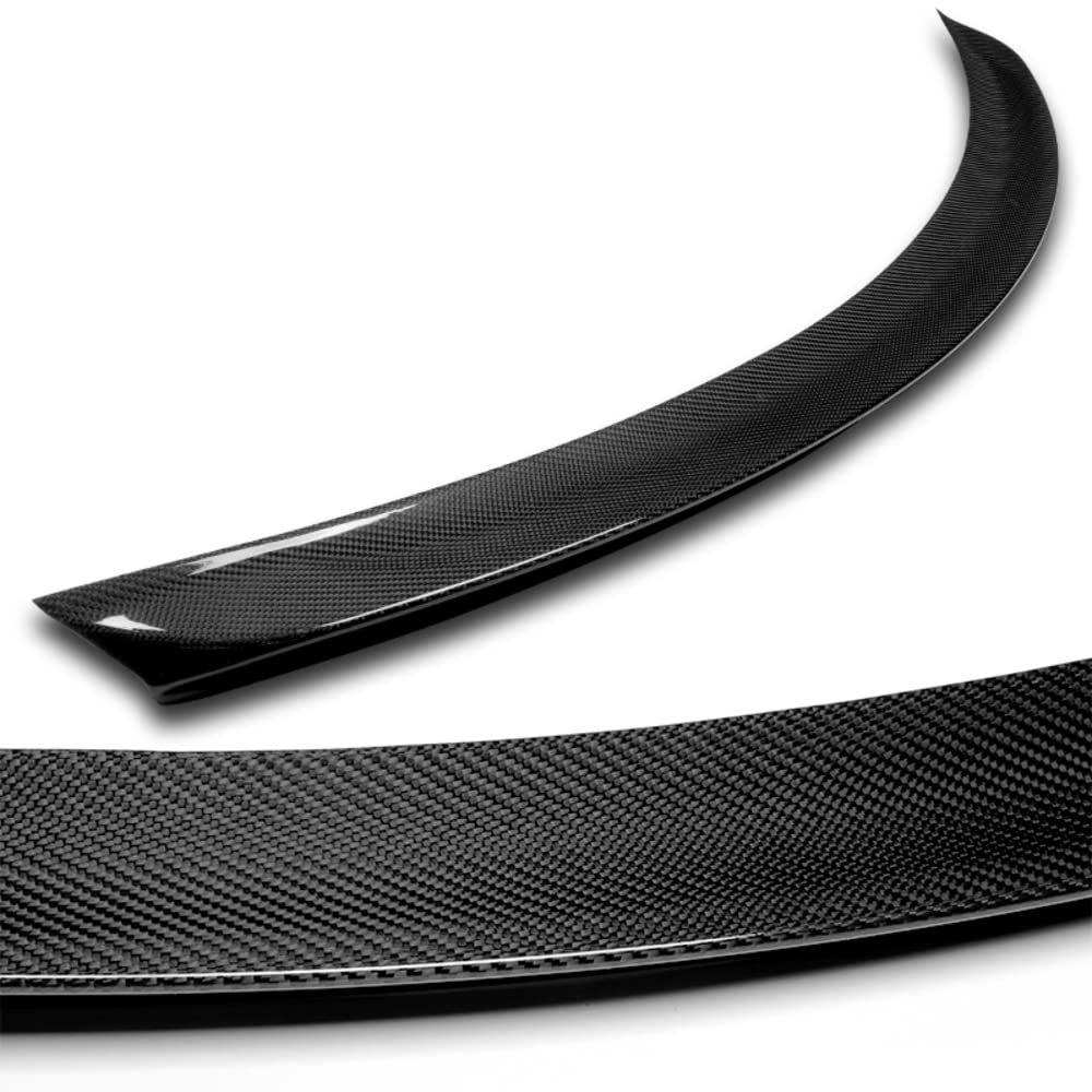Q1-Tech, Carbon Fiber Lift Gate Trunk Spoiler Wing Compatible with 2012-2024 Tesla Model S, Rear Trunk Lip Spoiler, 2013 2014 2015 2016 2017 2018 2019 2020 2021 2022 2023, OE-Style