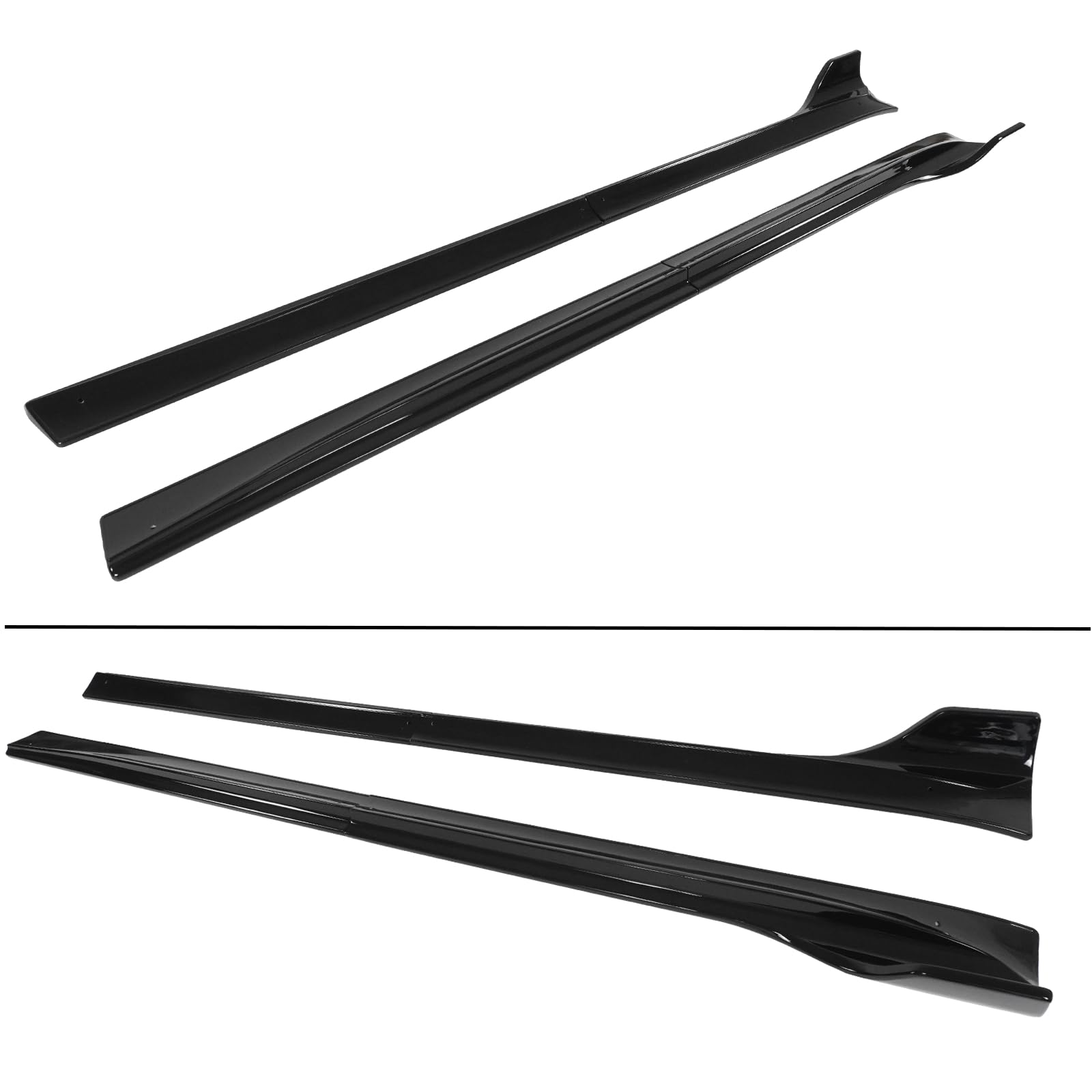 SKKYORO 4-Piece Side Skirt Extension Kit for Tesla Model Y 2020-2024, Gloss Black ABS Rocker Panel Splitter