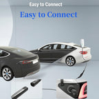 48A 12kW NACS Tesla Charger Extension Cable 25ft for Model 3/Y/S/X/Cybertruck, Home and Mobile EV Charging