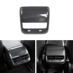 StarYtbl Rear Center Console Air Condition Vent Cover For Tesla 2016-2023 Model 3 and 2020-2024, Model Y Rear AC Vent Cover Trim, AC Vent Cover Car Decoration Accessories (Bright Carbon Fiber Pattern)