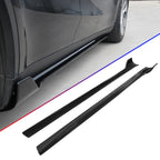 SKKYORO 4-Piece Side Skirt Extension Kit for Tesla Model Y 2020-2024, Gloss Black ABS Rocker Panel Splitter