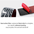 BETTERHUMZ Plaid Performance Decal Sticker Compatible with Tesla Cybertruck Model 3 Y X S Roadster Highland Carbon Fiber Car Rear Trunk Trim Exterior Accessories (Black)