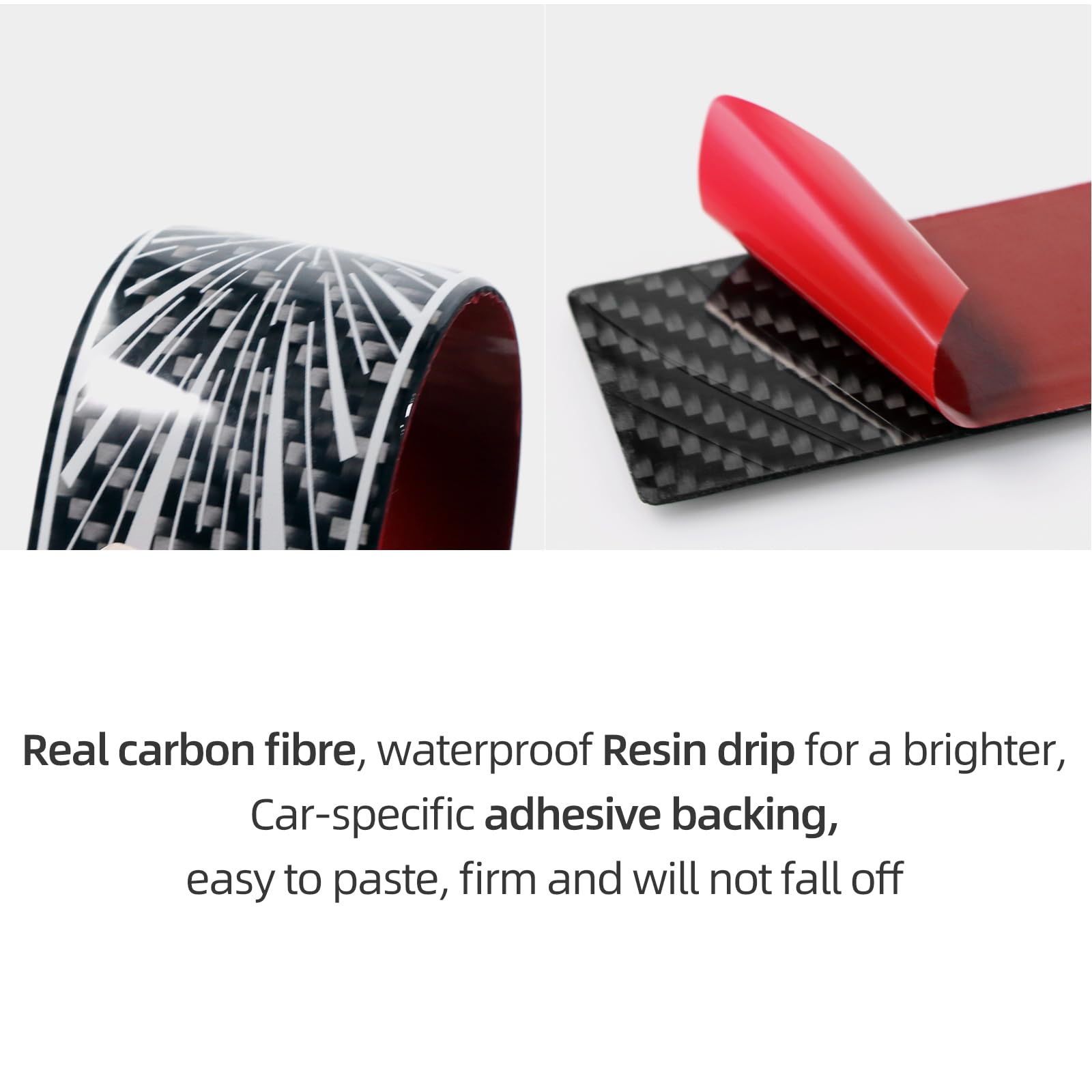 BETTERHUMZ Plaid Performance Decal Sticker Compatible with Tesla Cybertruck Model 3 Y X S Roadster Highland Carbon Fiber Car Rear Trunk Trim Exterior Accessories (Black)