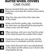 Mayde 19-Inch Wheel Covers fits 2020-2024 Tesla Model Y Rims, Replacement Hub Caps (Set of 4, Gloss Black)