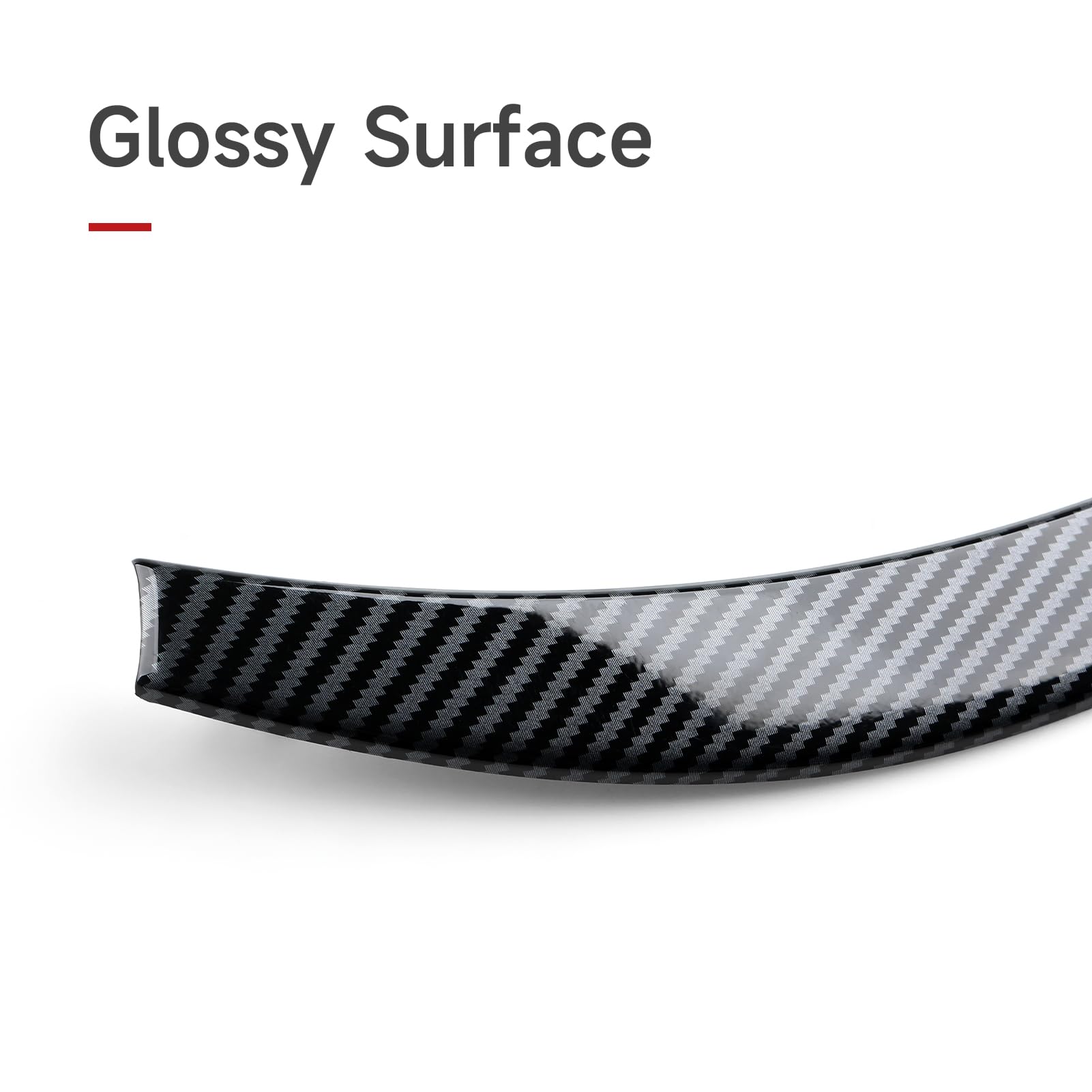 for Tesla Model 3 Highland 2024 2025 2026 Model Y Juniper 2025 2026 Accessories Car Steering Wheel Trim Carbon Style ABS Decal Sticker (Style B)