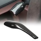 ZQULOYO Carbon Fiber Steering Column Lever Cover for Tesla Model Y Juniper 2025-2026, Interior Trim Upgrade