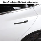 4PCS Tesla Model 3/Y Door Handle Cover Set (2017-2025) Highland & Juniper Compatible, Car Door Handle Sills Protection Wrap Exterior Accessories, Carbon Fiber 3D Sticker