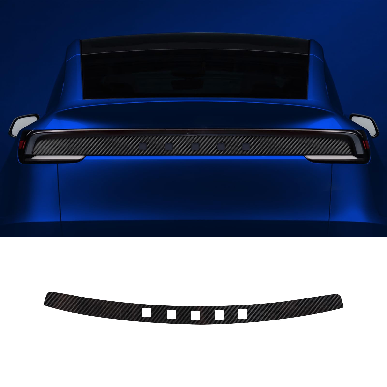 FDAIUN for 2025 Tesla Model Y Juniper PPF Precut Car Paint Protective Film Self Adhesive TPU Car Wrap Film Scratch Protector Exterior Accessories Black (Carbon Fibre, Rear Tail Light)