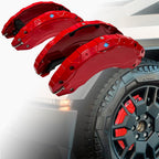 TESCYBERMODS Caliper Covers Compatible with Tesla Cybertruck Accessories 2023,2024,Front and Rear Brake Caliper Covers Set of 4 for Cybertruck Pickup Truck Wheel Accessories(Red)