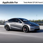 4PCS Tesla Model 3/Y Door Handle Cover Set (2017-2025) Highland & Juniper Compatible, Car Door Handle Sills Protection Wrap Exterior Accessories, Carbon Fiber 3D Sticker