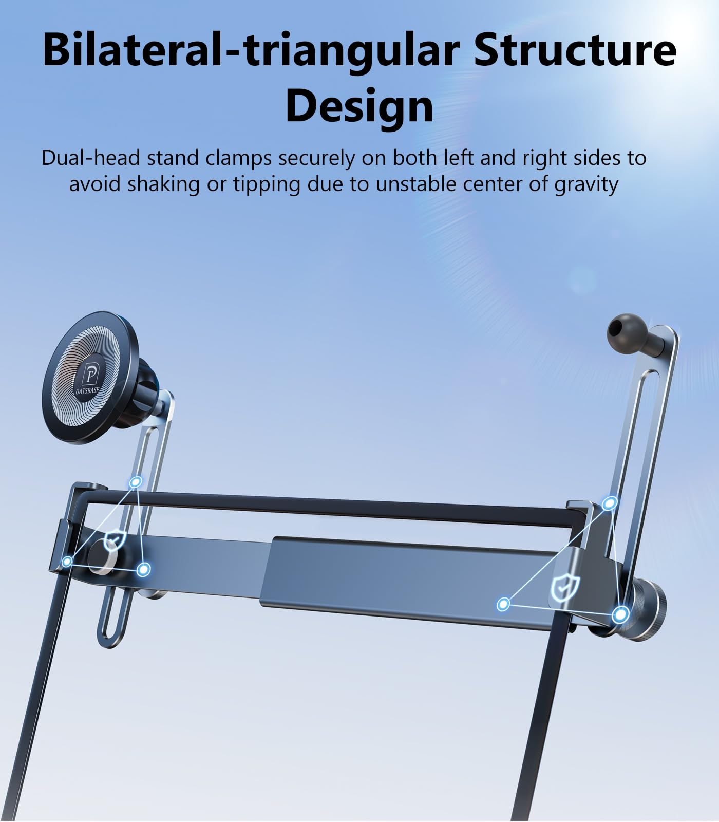 DICMKY Dual Head Tesla Phone Mount Model Y/3 2026 2025 2024 2023 2022 2021, [Magnetic/Clip] Car Accessories for Tesla Screen Phone Holder Stand, (Fit for Tesla Model Y(Juniper)/3(Highland))