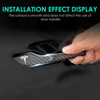 4PCS Door Handle Cover Compatible with Tesla Model 3 (2019-2025) Highland Model Y (2020-2026) Juniper Real Carbon Fiber 3D Sticker Wrap Covers Exterior Trim Door Sill Protector Accessories (Black)