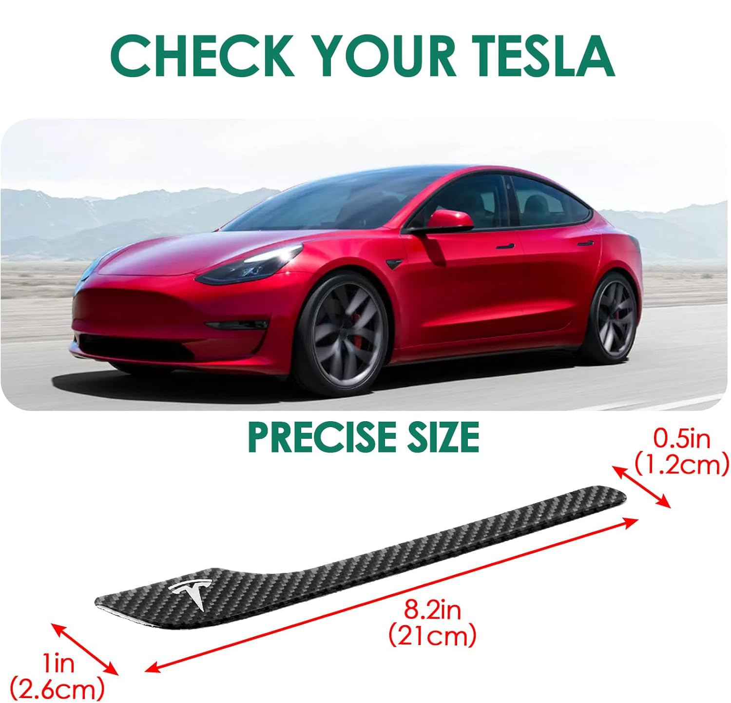 4PCS Door Handle Cover Compatible with Tesla Model 3 (2019-2025) Highland Model Y (2020-2026) Juniper Real Carbon Fiber 3D Sticker Wrap Covers Exterior Trim Door Sill Protector Accessories (Black)