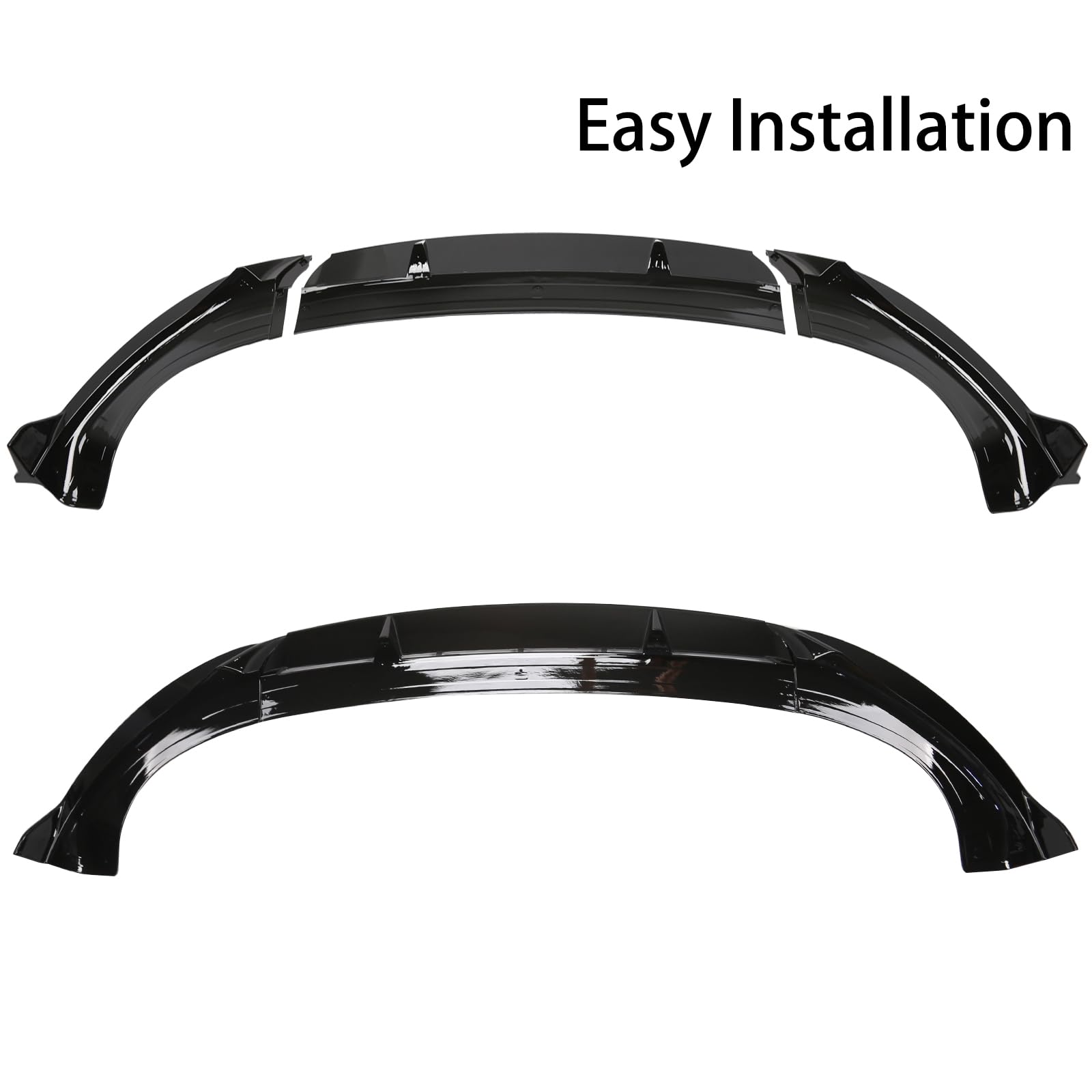 EVBASE Front Lip Spoiler for Tesla Model Y Juniper 2025+, Gloss Black Bumper Splitter Body Kit Upgrade