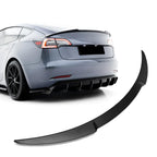 BDBO Spoiler for Tesla Model 3 2016-2022 Wing Rear Spoiler Trunk Tail Rear Trunk Lid,M4 Style Matte Black Style Performance,Model 3 Accessories