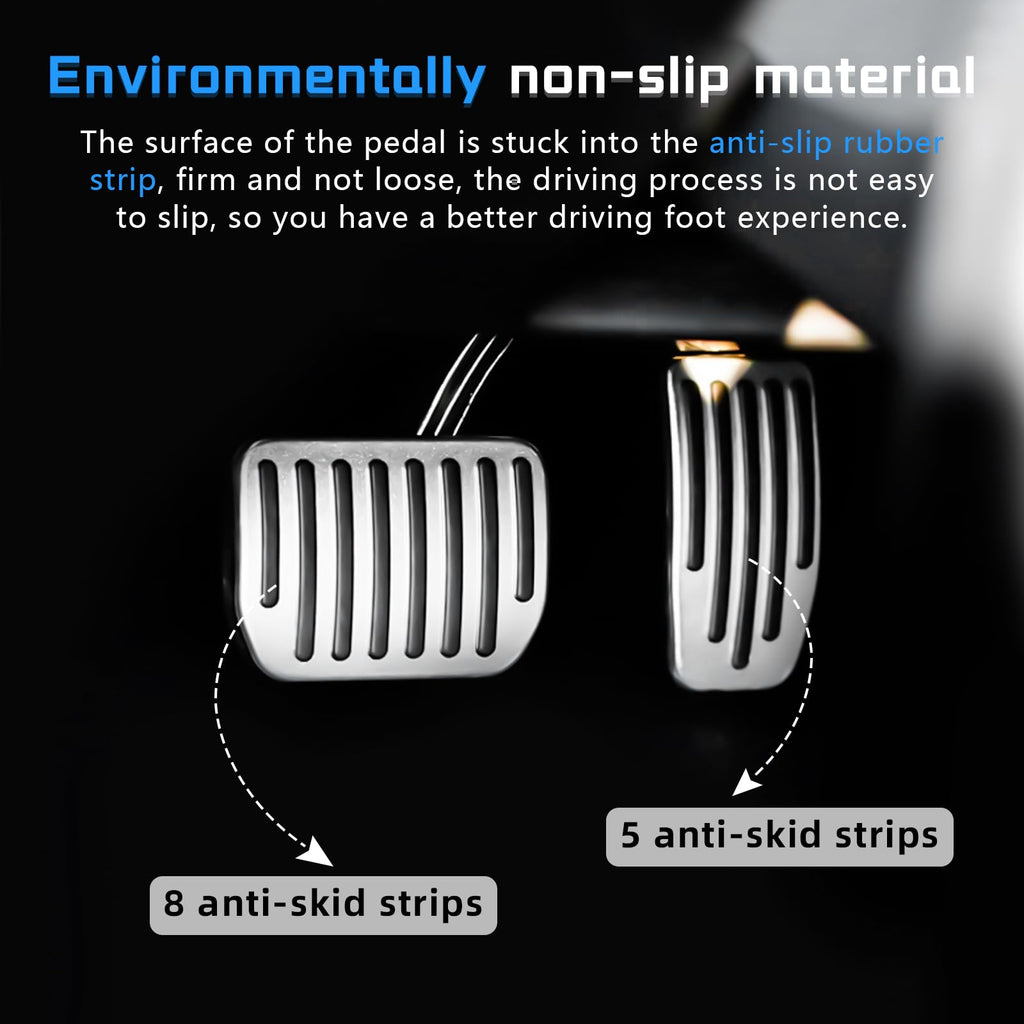 CYBERBEANS Gas Pedal Brake Pedal Foot Pedal Cover for Tesla Model 3/Y Performance Compatible with Model Y Juniper and Model 3 Highland