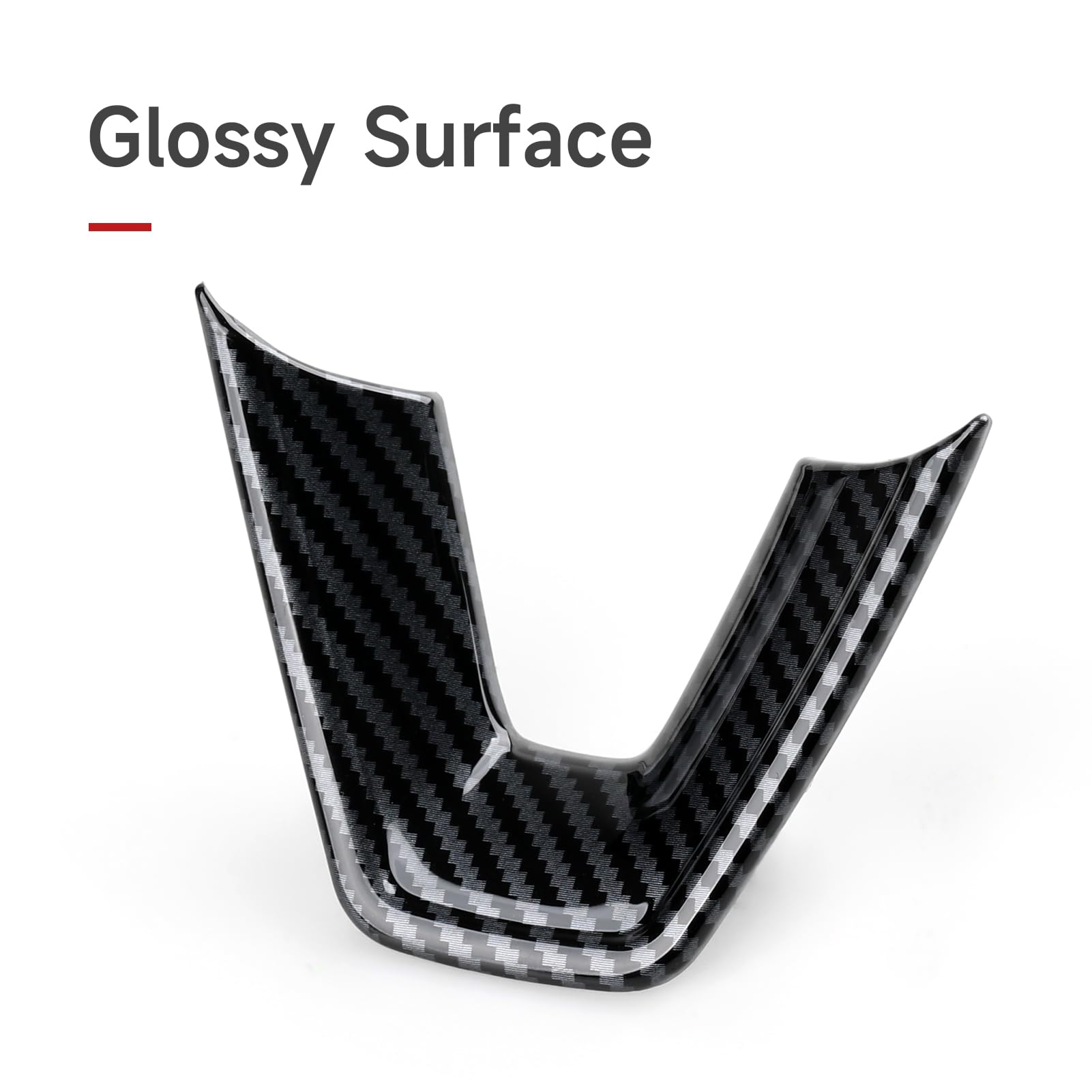 for Tesla Model 3 Highland 2024 2025 2026 Model Y Juniper 2025 2026 Accessories Interior Car Steering Wheel Trim Carbon Style ABS Decal Sticker (Style A)