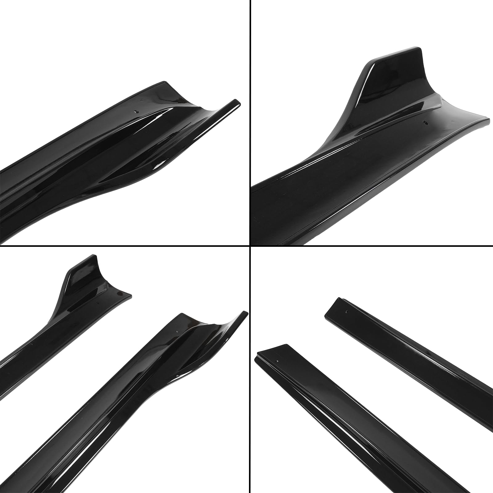 SKKYORO 4-Piece Side Skirt Extension Kit for Tesla Model Y 2020-2024, Gloss Black ABS Rocker Panel Splitter