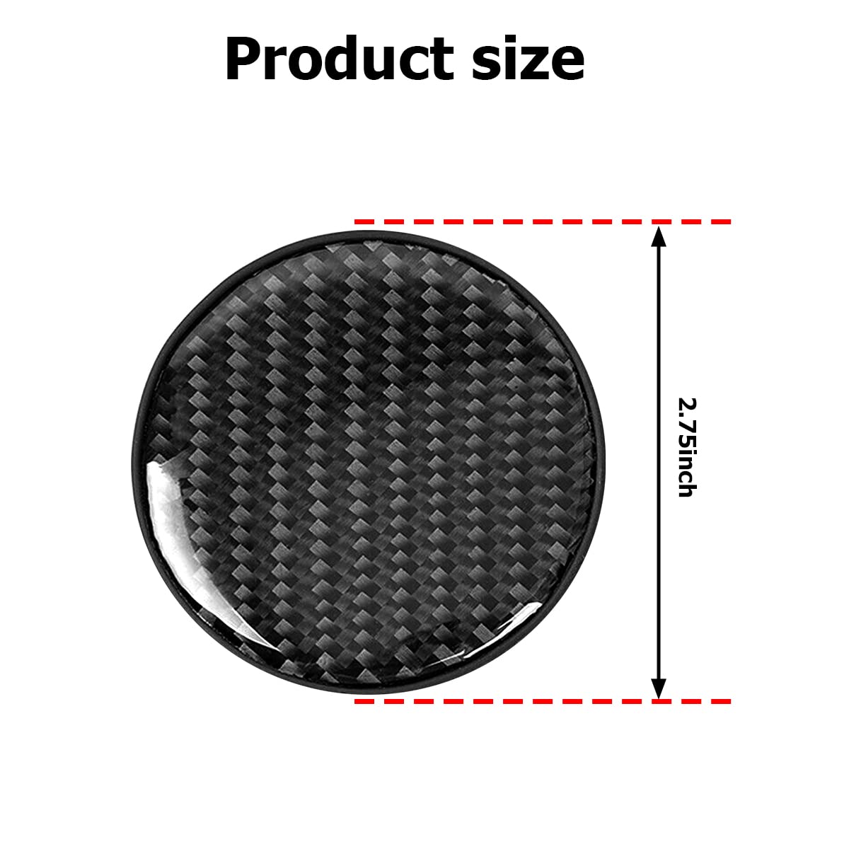 BESULEN Car Cup Holder Coaster, 2 PCS Carbon Fiber Non-Slip Embedded Coasters, Universal 2.75 Inch Cup Holder Insert Coaster Pad, Sports Racing Durable Drink Mat, Car Interior Accessories
