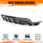 MODILOVER Rear Bumper Diffuser Lip Kit for Tesla Model Y 2020-2024, Carbon-Print PP Lower Valance Splitter