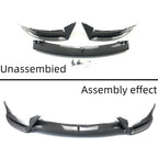 Front Bumper Lip 3Pcs Compatible with Tesla Model 3 2017-2023 Front Bumper Lip Splitter Spoiler (Carbon Fiber Print)