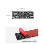 BETTERHUMZ Plaid Performance Decal Sticker Compatible with Tesla Cybertruck Model 3 Y X S Roadster Highland Carbon Fiber Car Rear Trunk Trim Exterior Accessories (Black)