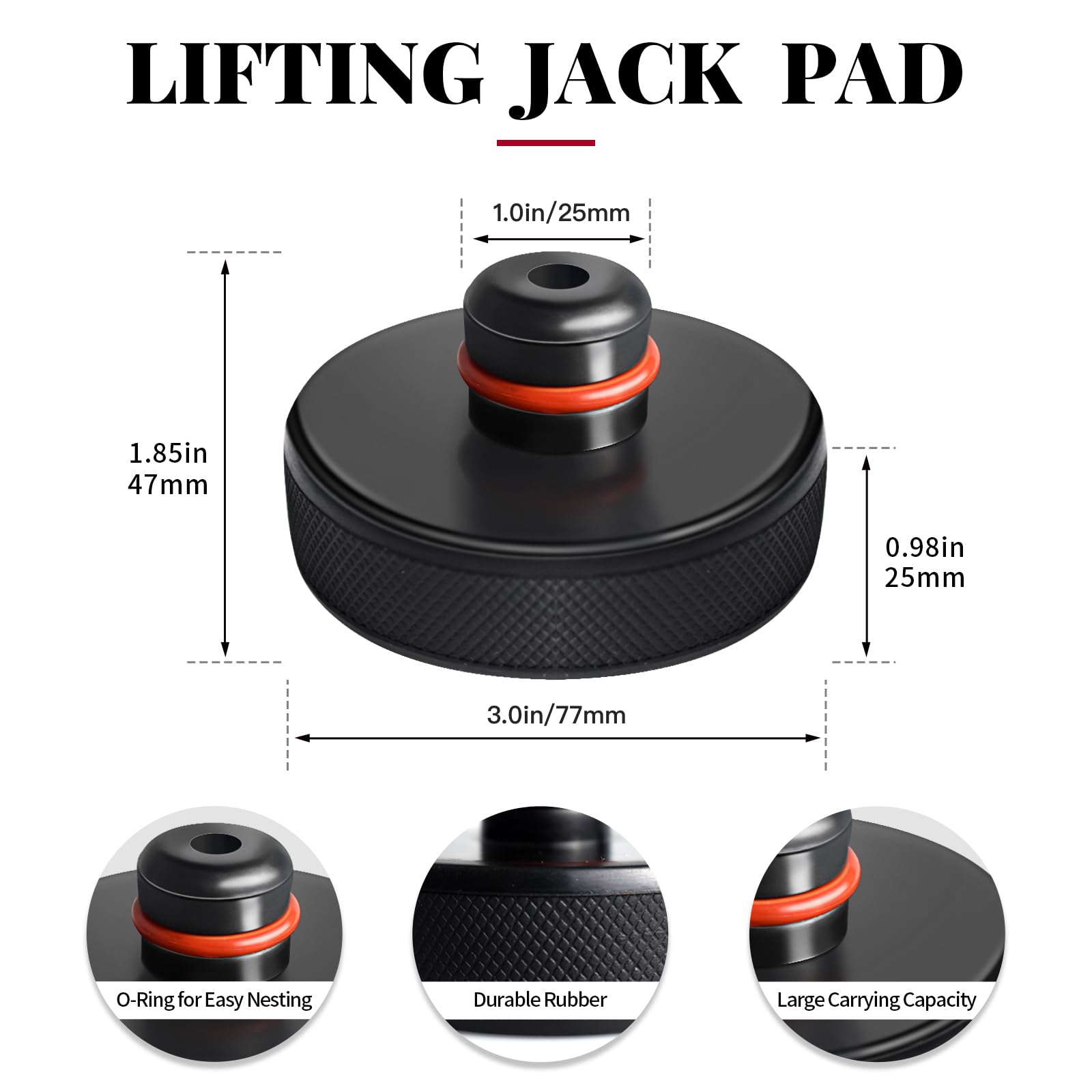 Chirano Lifting Jack Pad for Tesla Model 3/S/X/Y, 4 Pucks with Storage Case, Accessories for Tesla Vehicles 2013 to 2026